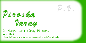 piroska varay business card