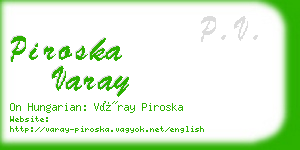 piroska varay business card